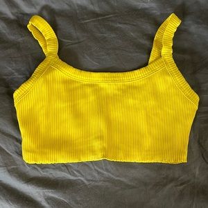 Year of ours bright yellow sports bra size small